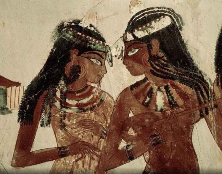 纳赫特墓墓室壁画《三个乐女》,古埃及壁画中为什么三个女乐师